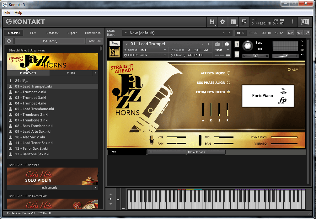 Impact Soundworks Straight Ahead - Jazz Horns V2.0 (KONTAKT ...