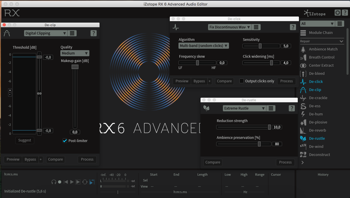 Advanced audio editor