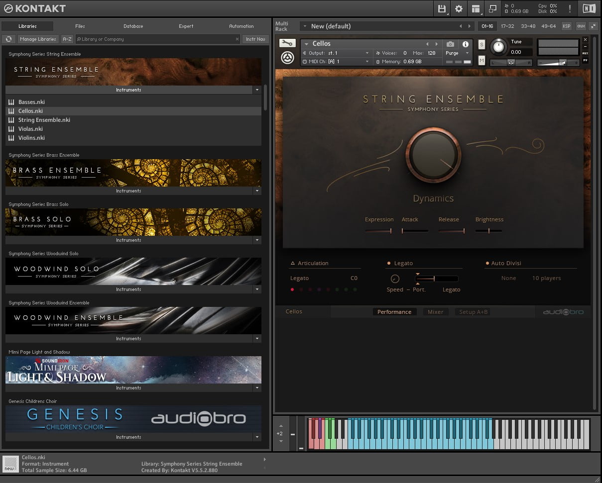 kontakt string librarys