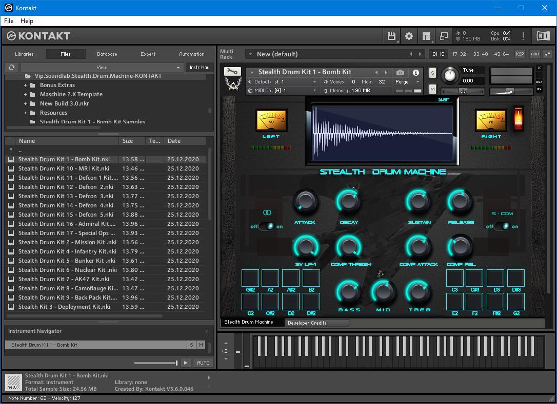 Vip Soundlab Stealth Drum Machine (KONTAKT, MASCHINE, WAV